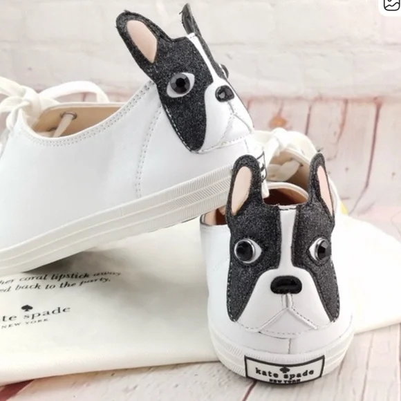 Kate Spade Lucie French Bulldog Sneakers - Picture 2 of 7